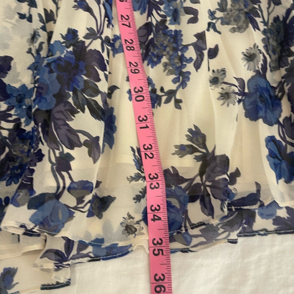 Sezane Blue Floral Midi Skirt Size EU 44 - Picture 9 of 10